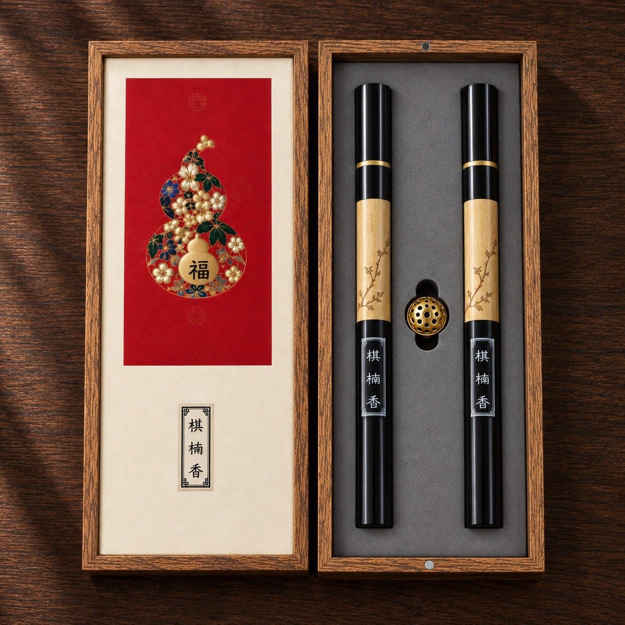 棋楠線香禮盒（雙管）A