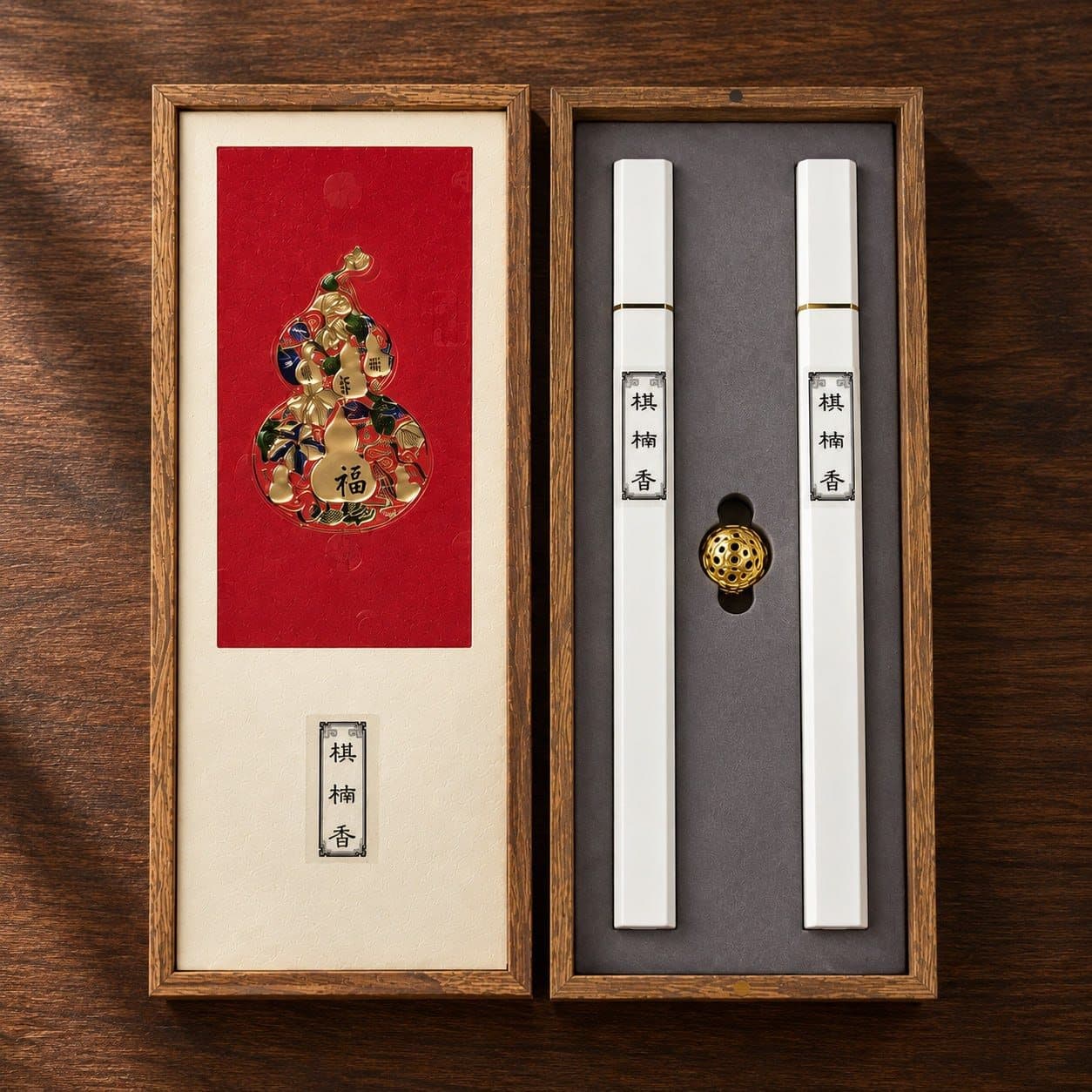 棋楠線香禮盒（雙管）B