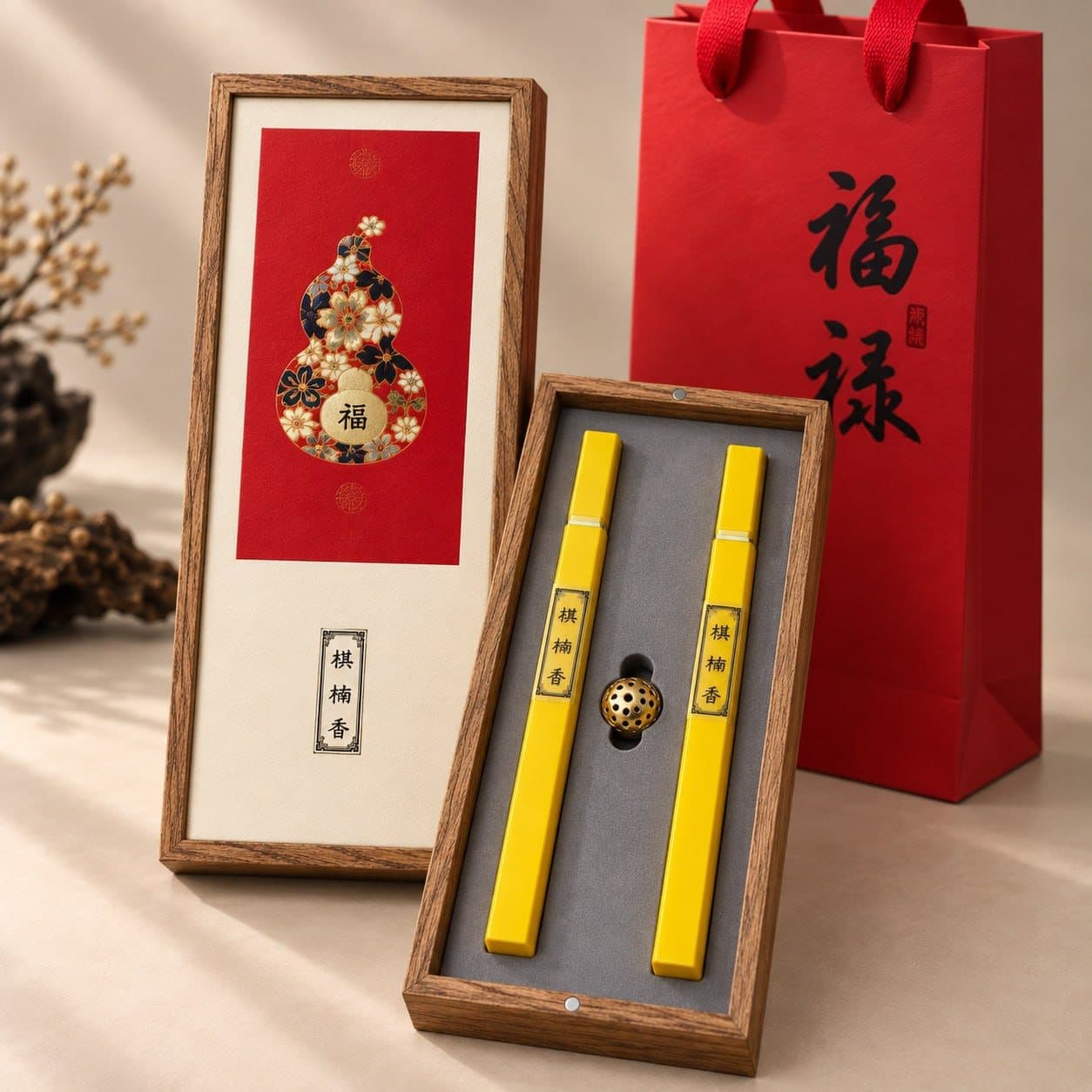 棋楠線香禮盒（雙管）C